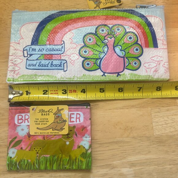 NWT Blue Q 15-piece coin purse/pencil case/pouch set, mixed designs - Picture 9 of 15